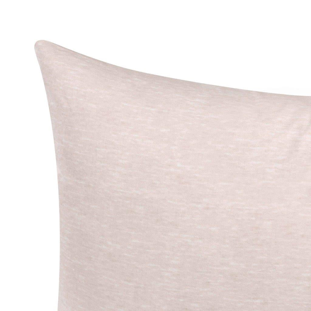 Melange Flannel Cotton Two-Toned Textured Pillowcases Set of 2 - Beige