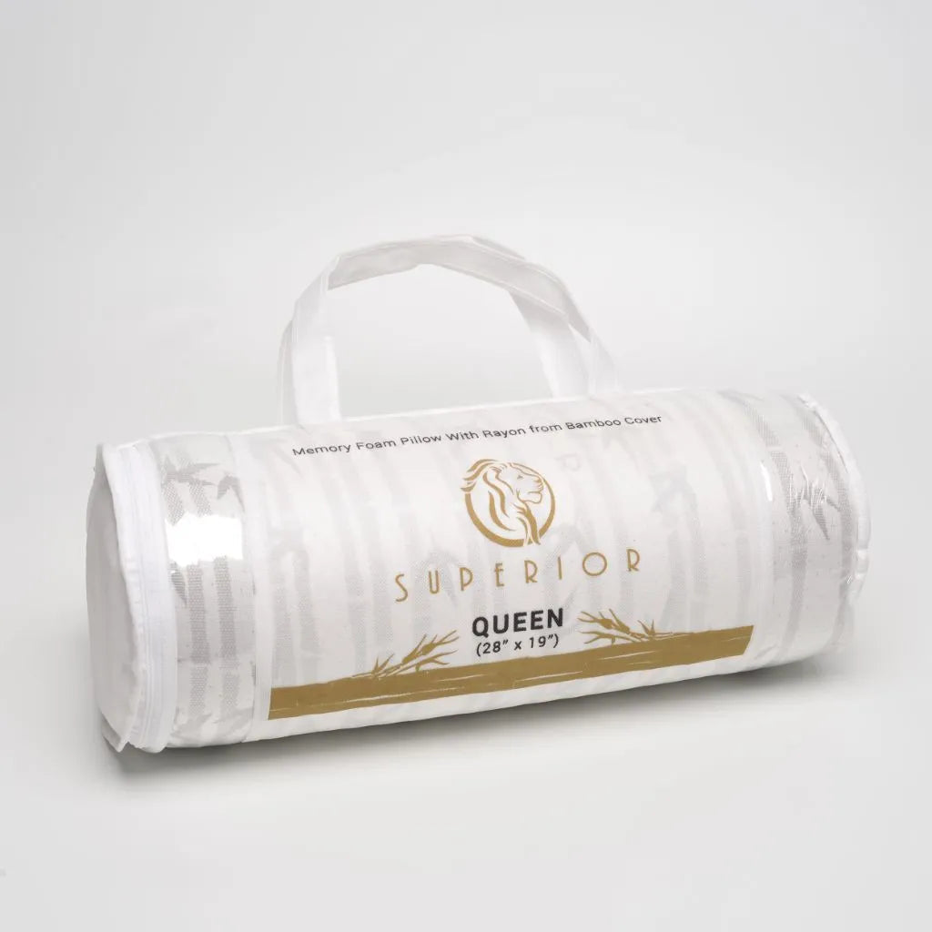Shredded Memory Foam Pillow with Removable Rayon from Bamboo Cover - Pillows by Superior Brand