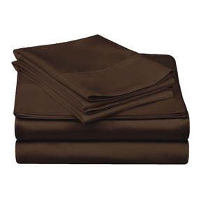 Superior Egyptian Cotton 300 Thread Count Solid Deep Pocket Bed Sheet Set - Mocha