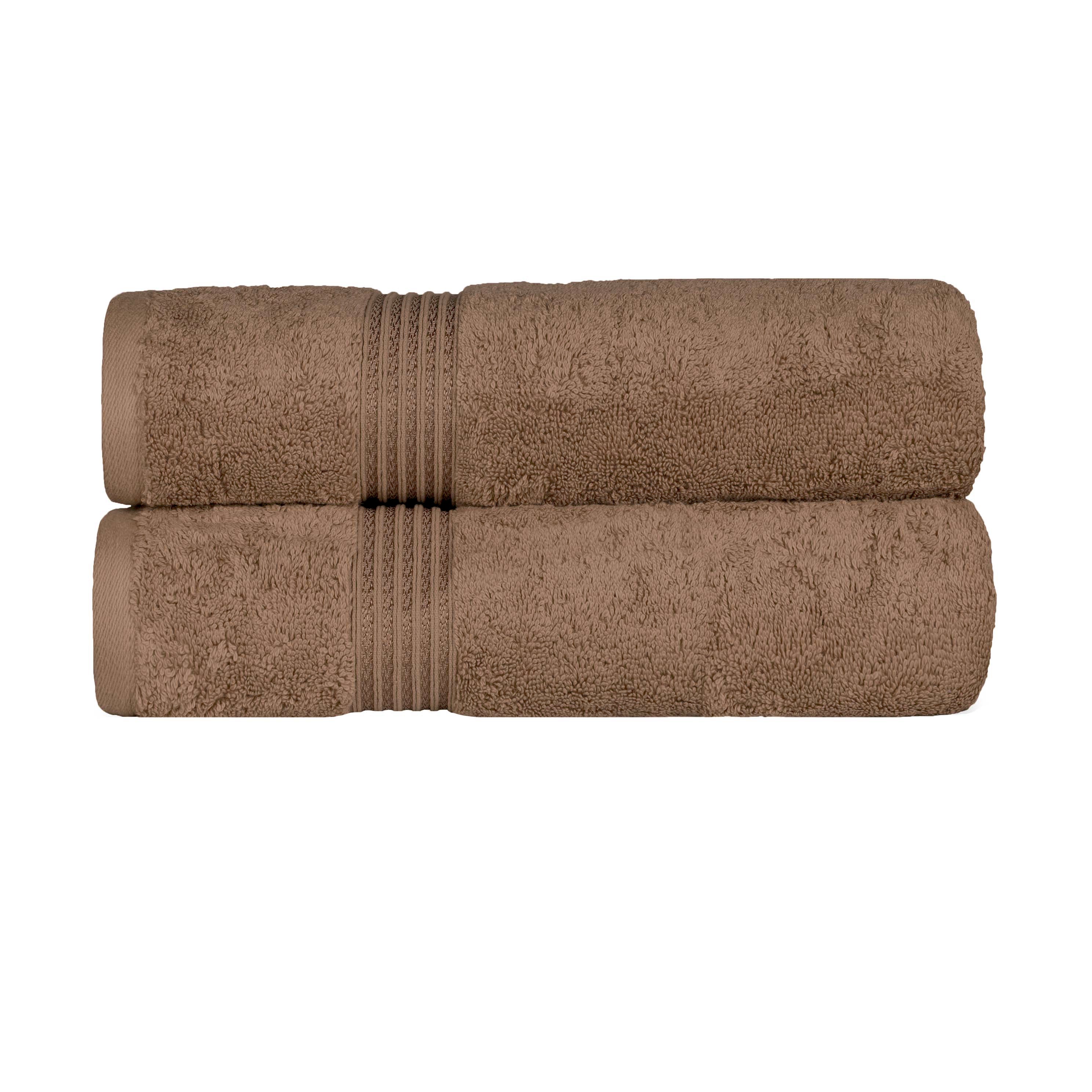 Heritage Egyptian Cotton Plush Absorbent Luxury Bath Towel Set of 2 - Bath Towel by Superior