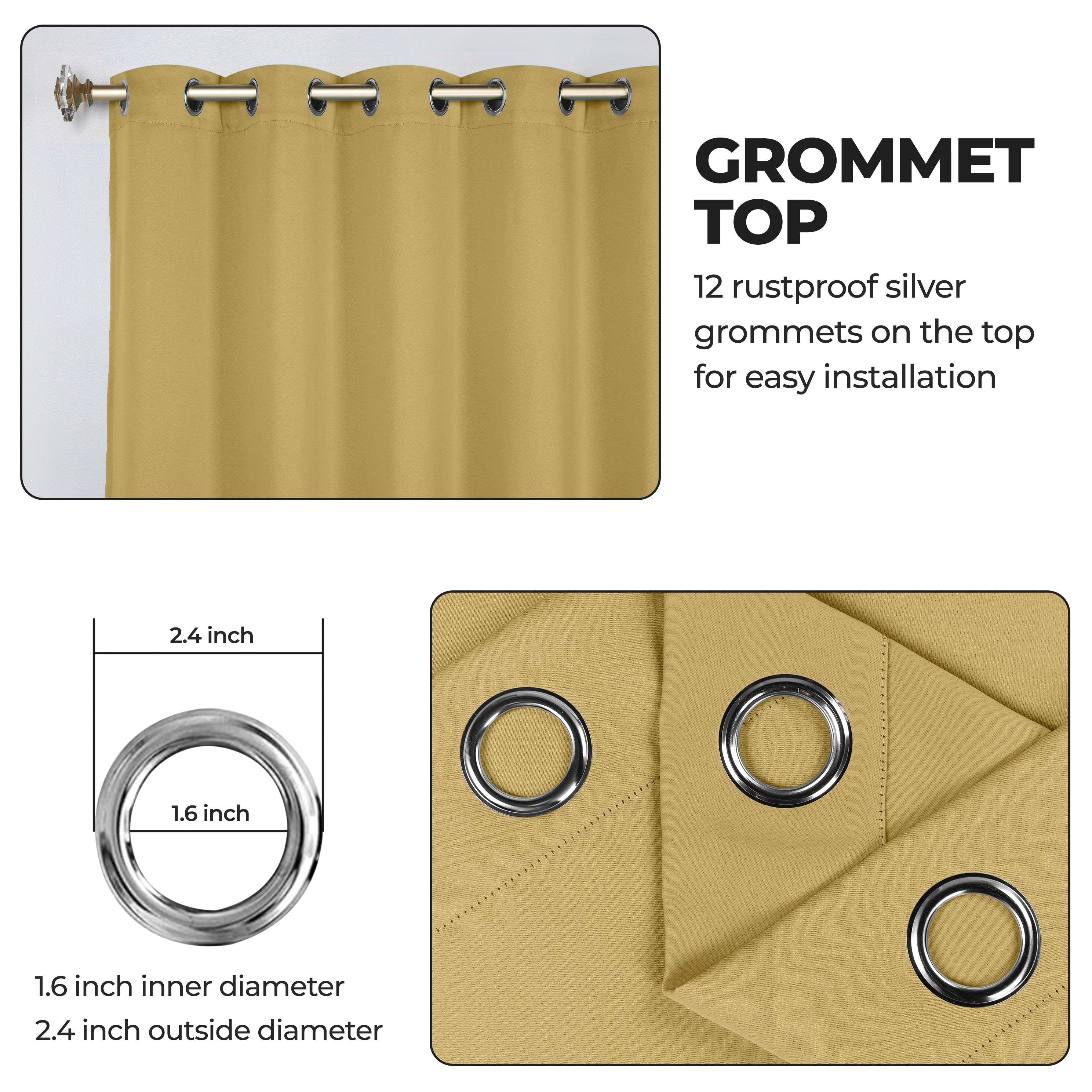Classic Modern Solid Room Darkening Blackout Curtain Panels, Set of 2 - Blackout Curtains by Superior