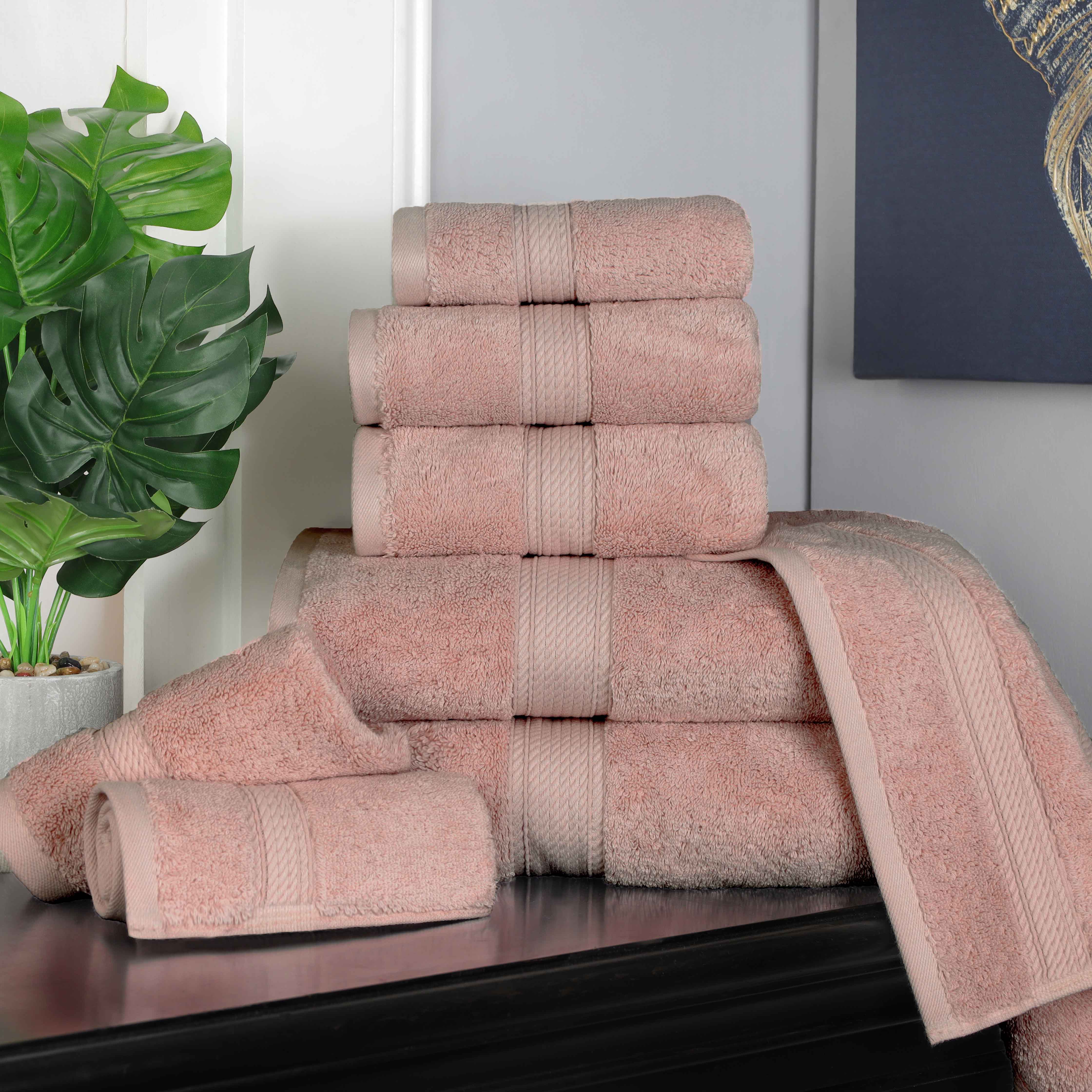 Madison Egyptian Cotton Plush Heavyweight 8 Piece Towel Set - Egyptian Cotton Towel Set by Superior Brand