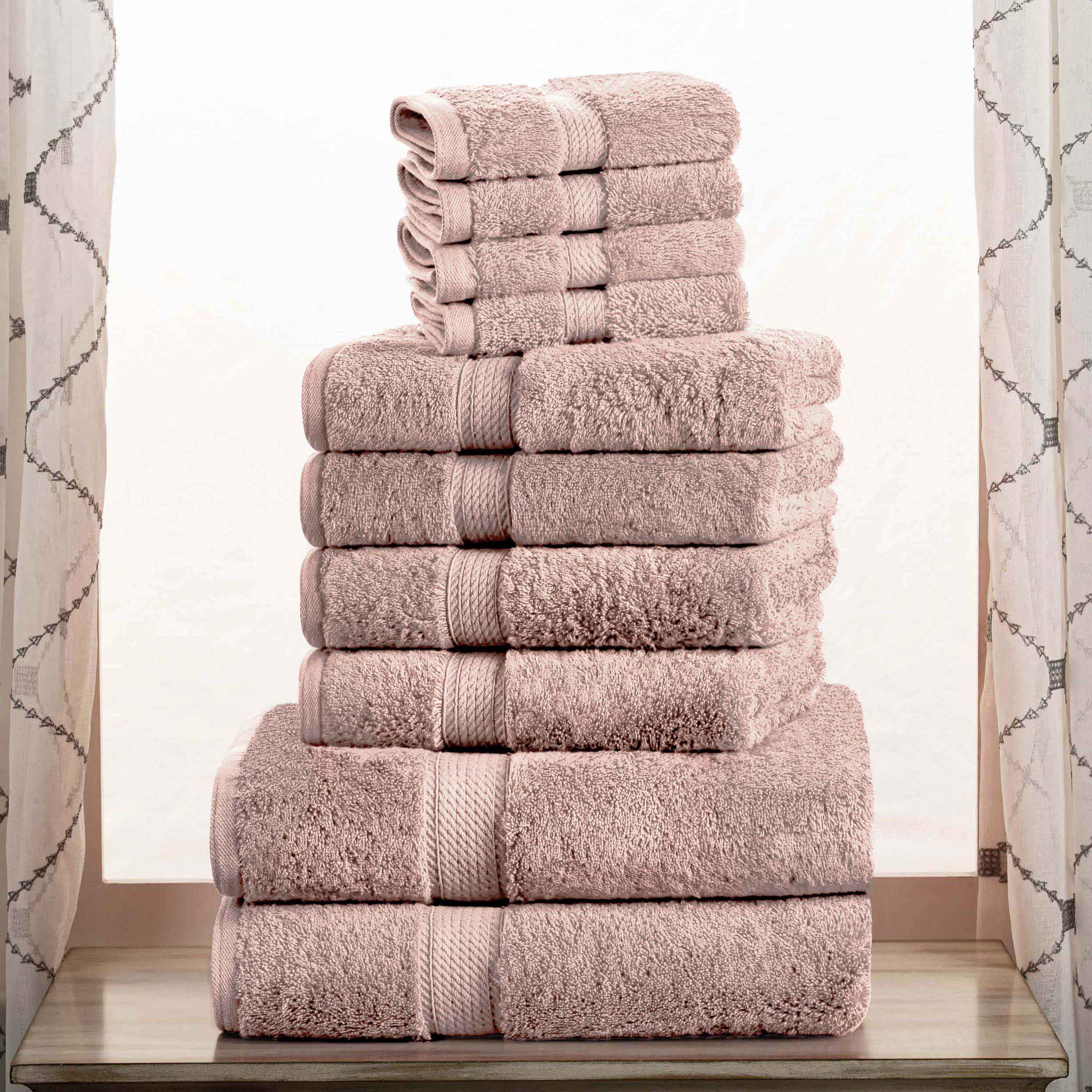 Madison Egyptian Cotton Pile Plush Heavyweight 10 Piece Towel Set - Egyptian Cotton Towel Set by Superior