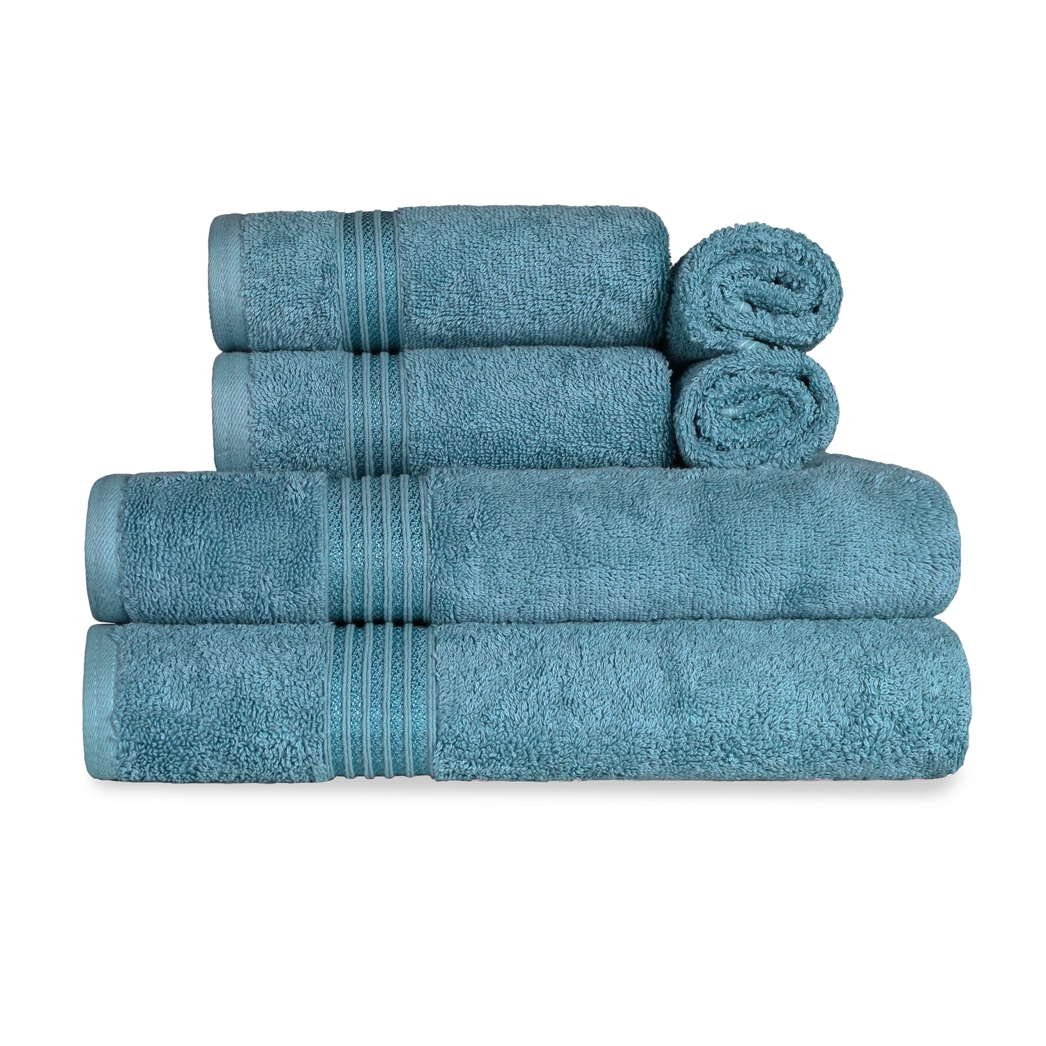 Egyptian Cotton Highly Absorbent Solid Ultra Soft Towel Set - Sapphire