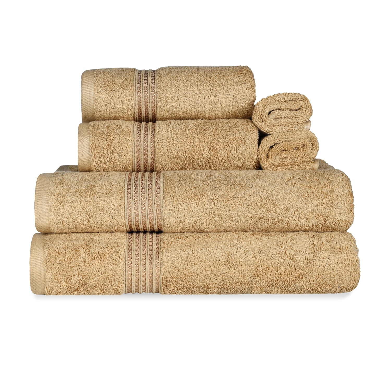 Egyptian Cotton Highly Absorbent Solid Ultra Soft Towel Set - Toast