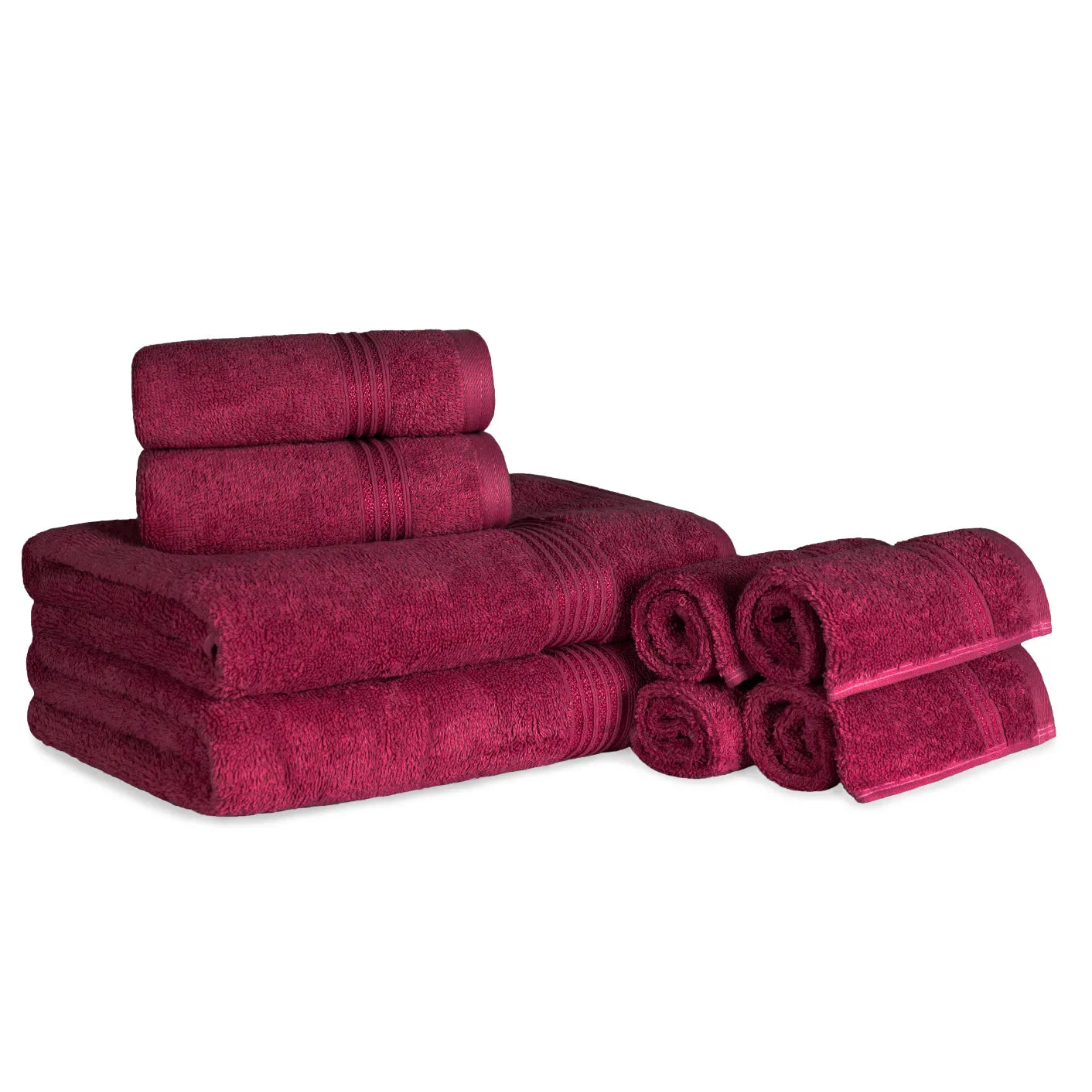Heritage Egyptian Cotton Plush Heavyweight 8 Piece Towel Set - Egyptian Cotton Towel Set by Superior