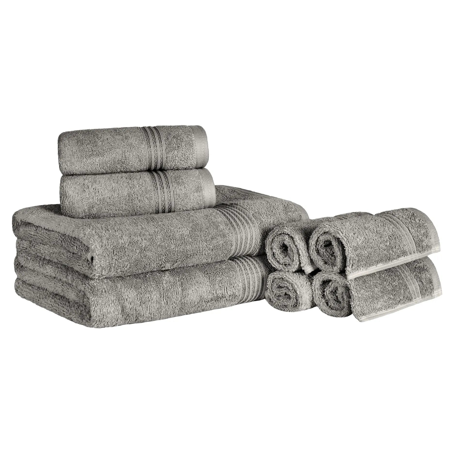 Heritage Egyptian Cotton Plush Heavyweight 8 Piece Towel Set - Egyptian Cotton Towel Set by Superior