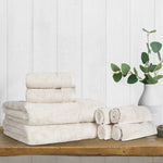Heritage Egyptian Cotton Plush Heavyweight 8 Piece Towel Set - Egyptian Cotton Towel Set by Superior