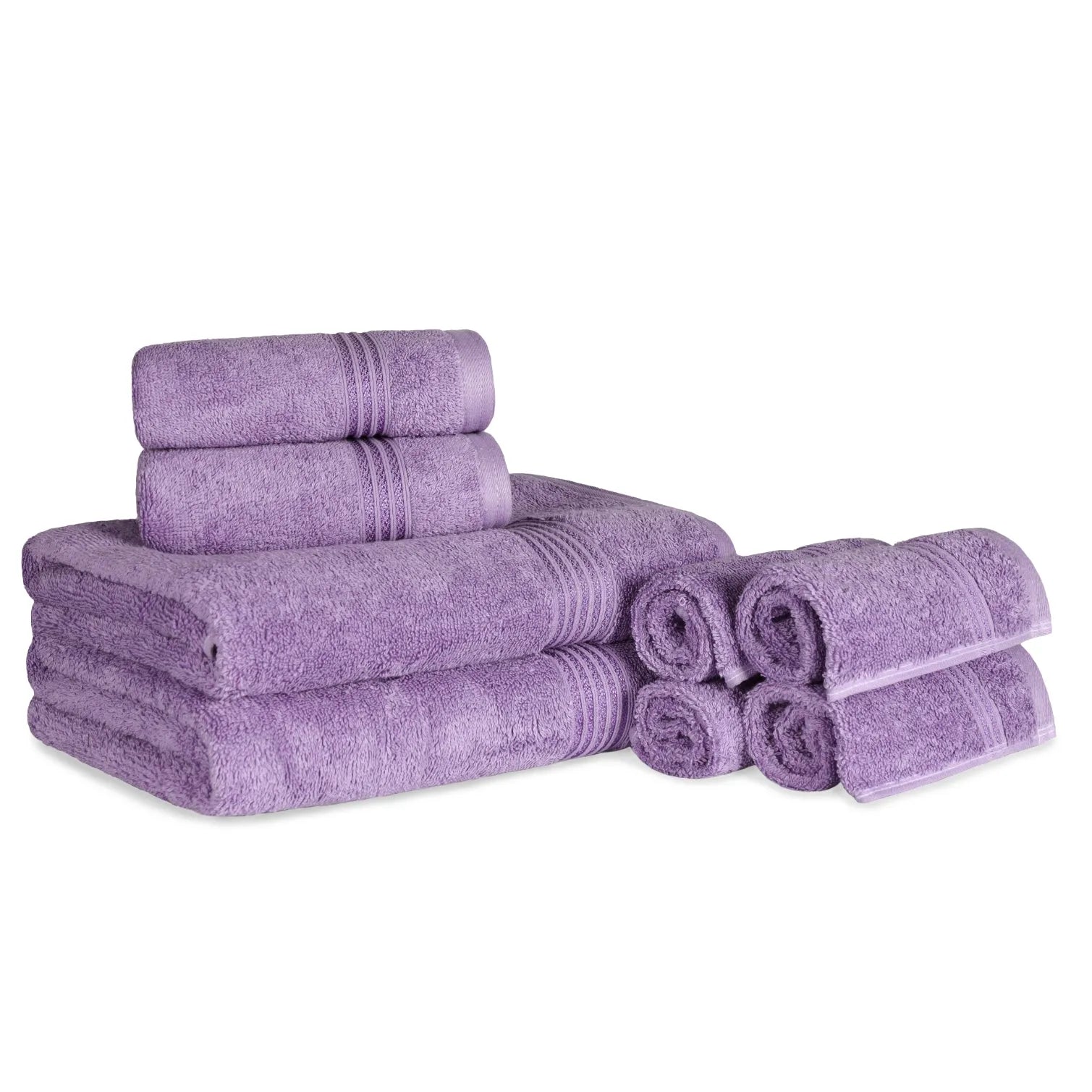 Heritage Egyptian Cotton Plush Heavyweight 8 Piece Towel Set - Egyptian Cotton Towel Set by Superior