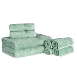 Heritage Egyptian Cotton Plush Heavyweight 8 Piece Towel Set - Egyptian Cotton Towel Set by Superior