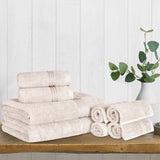 Heritage Egyptian Cotton Plush Heavyweight 8 Piece Towel Set - Egyptian Cotton Towel Set by Superior