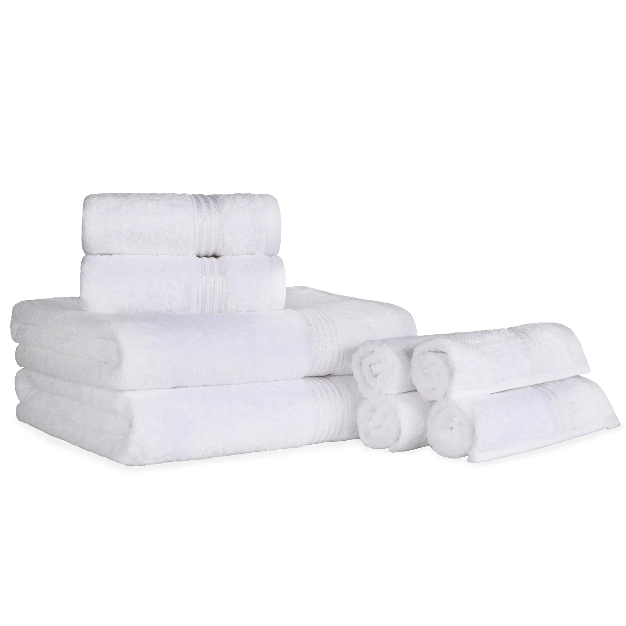 Heritage Egyptian Cotton Plush Heavyweight 8 Piece Towel Set - Egyptian Cotton Towel Set by Superior
