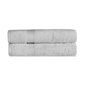 Egyptian Cotton Highly Absorbent Solid Ultra Soft Towel Set - Silver