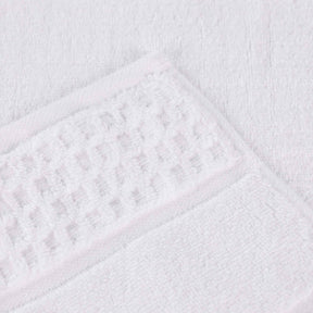 Zero Twist Cotton Waffle Honeycomb Plush Soft Bath Towel - White