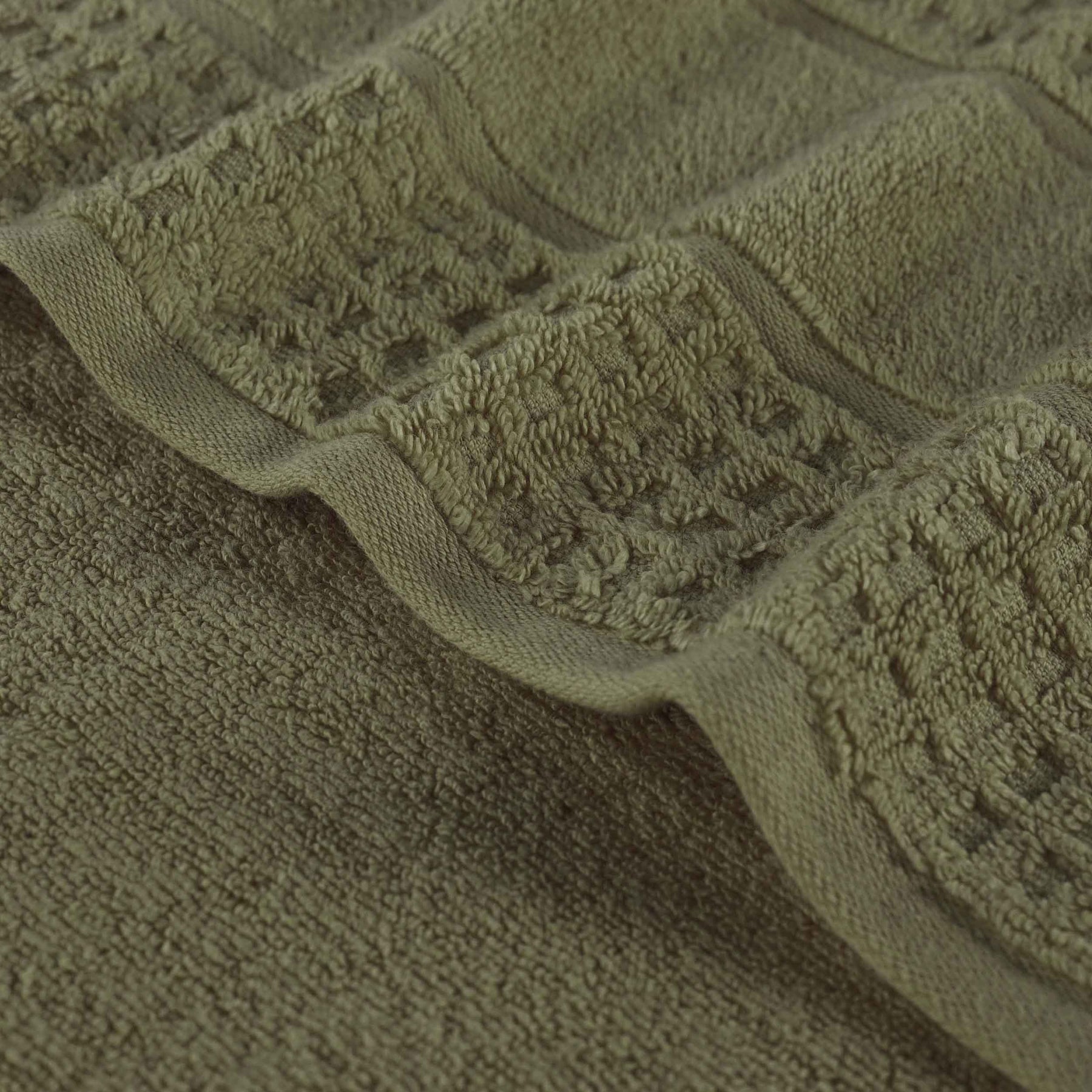 Zero Twist Cotton Waffle Honeycomb Face Towel Washcloth - Forest Green