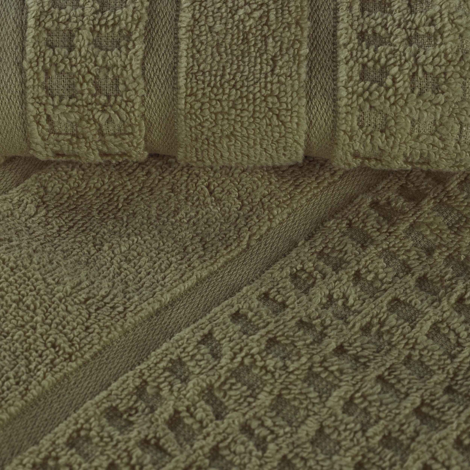 Zero Twist Cotton Waffle Honeycomb Plush Soft Hand Towel - Forest Green