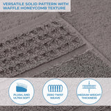 Napa Zero Twist Cotton Solid Waffle Honeycomb Bath Sheet Set of 2 - Towel Set by Superior Brand