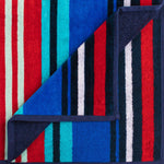 Nautical Stripe Cotton Oversized 2 Piece Beach Towel Set - Egyptian Cotton Beach Towel by Superior