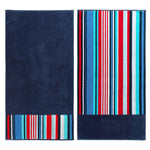 Nautical Stripe Cotton Oversized 2 Piece Beach Towel Set - Egyptian Cotton Beach Towel by Superior