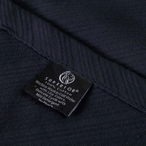 Milan Cotton Textured Jacquard Striped Lightweight Woven Blanket - NavyBlue