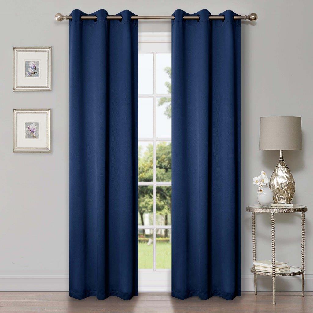 Solid Machine Washable Room Darkening Blackout Curtain 42 Inches - Blackout Curtains by Superior
