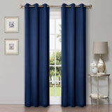Solid Machine Washable Room Darkening Blackout Curtain 42 Inches - Blackout Curtains by Superior