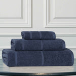 Mile Smart Twist Viscose Cotton Blend Solid 3 Piece Towel Set - Towel Set by Superior Brand