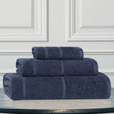 Mile Smart Twist Viscose Cotton Blend Solid 3 Piece Towel Set - Towel Set by Superior Brand