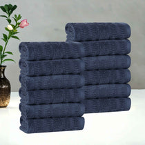 Mika Smart Twist Viscose Cotton Blend Face Towels Washcloths Set of 12 - Face Towel by Superior Brand