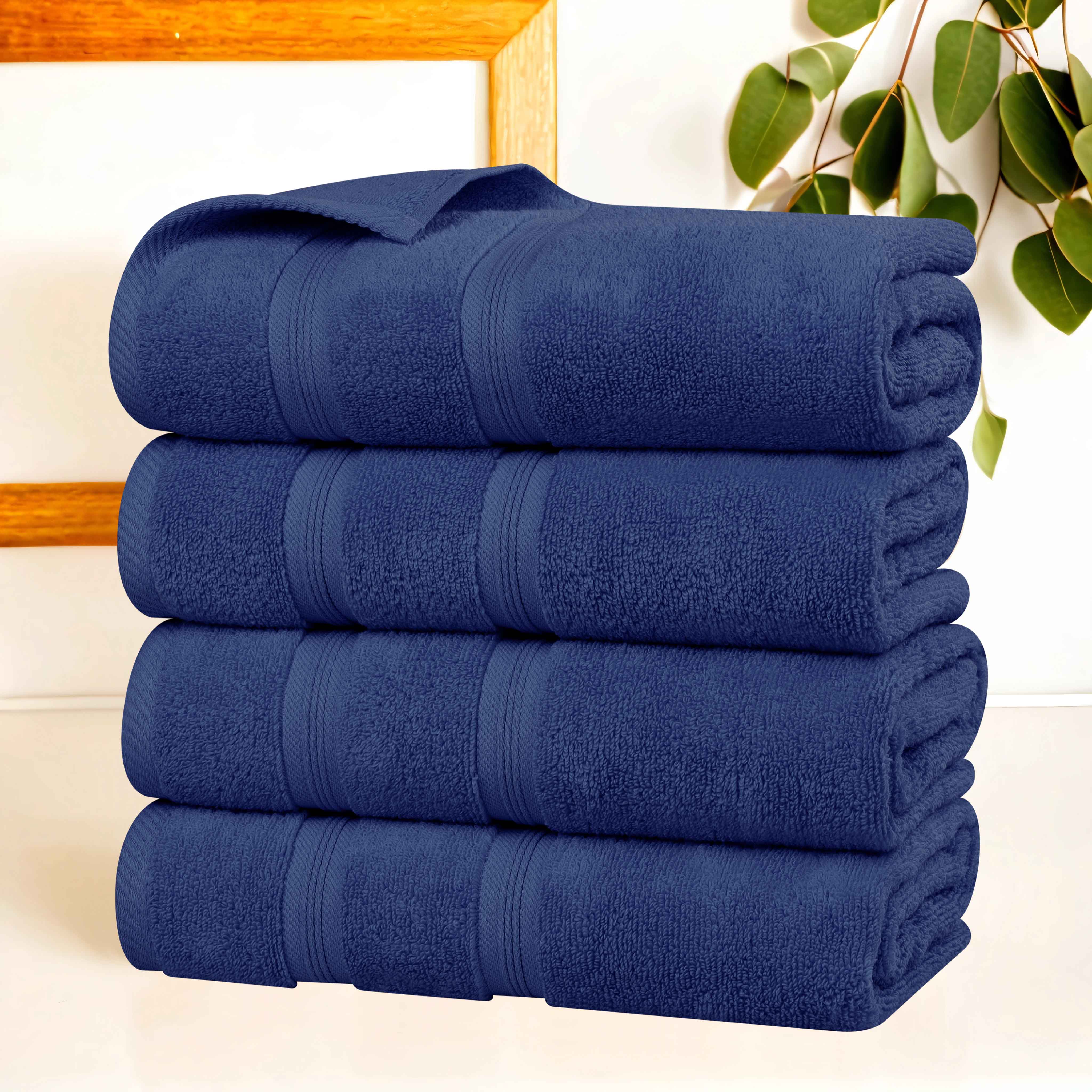 Zero Twist Cotton Medium Weight Bath Towel Set of 4 - Bath Towel by Superior Brand