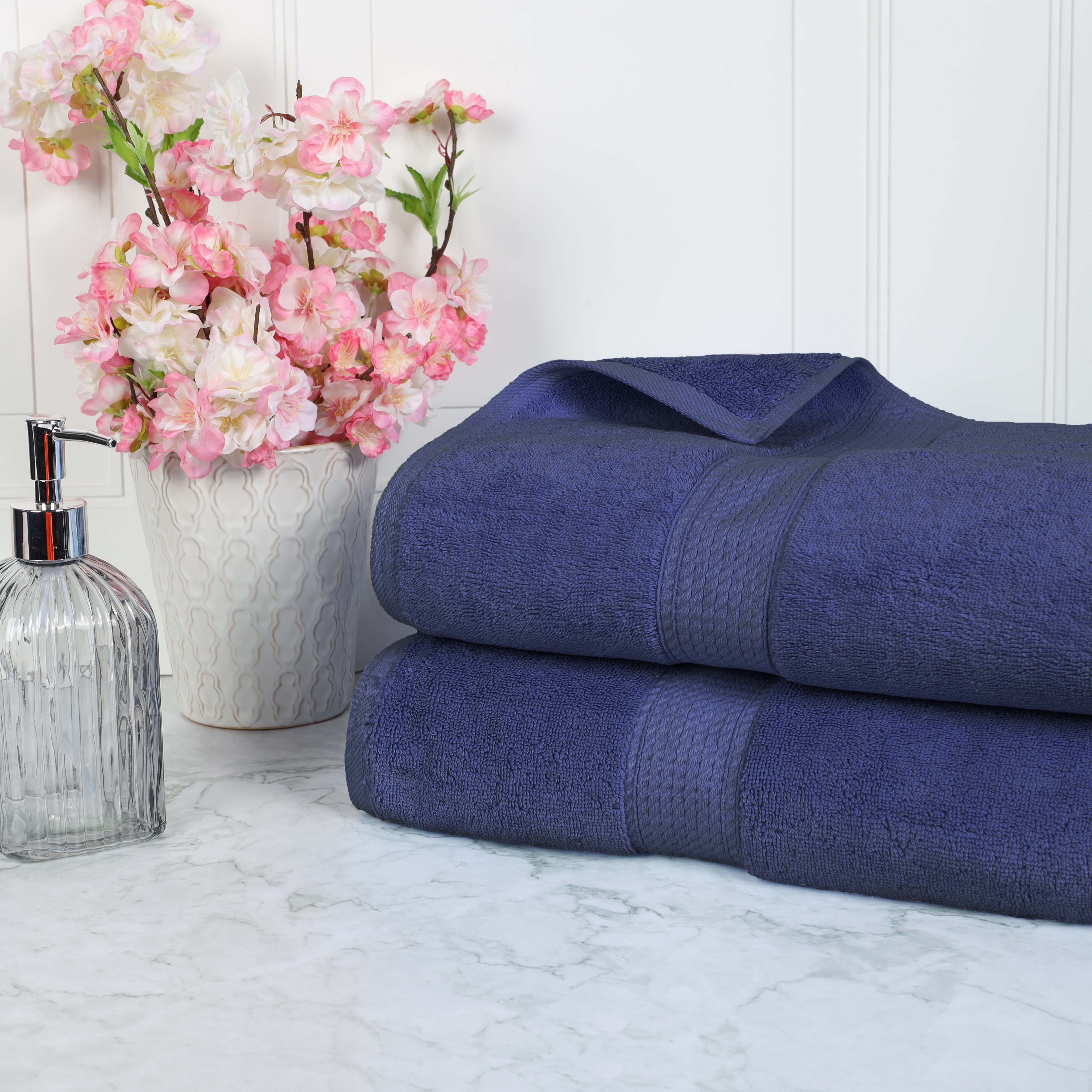 Madison Egyptian Cotton Pile Plush Heavyweight Bath Sheet Set of 2 - Egyptian Cotton Bath Sheet by Superior