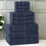 Mile Smart Twist Viscose Cotton Blend Solid 9 Piece Towel Set - Towel Set by Superior Brand