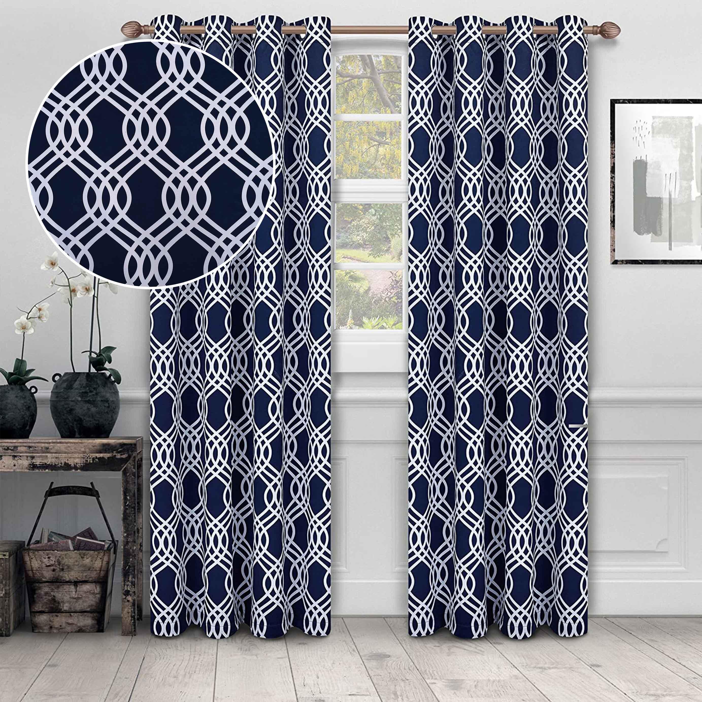 Ribbon Machine Washable Room Darkening Blackout Curtain Set - Blackout Curtains by Superior