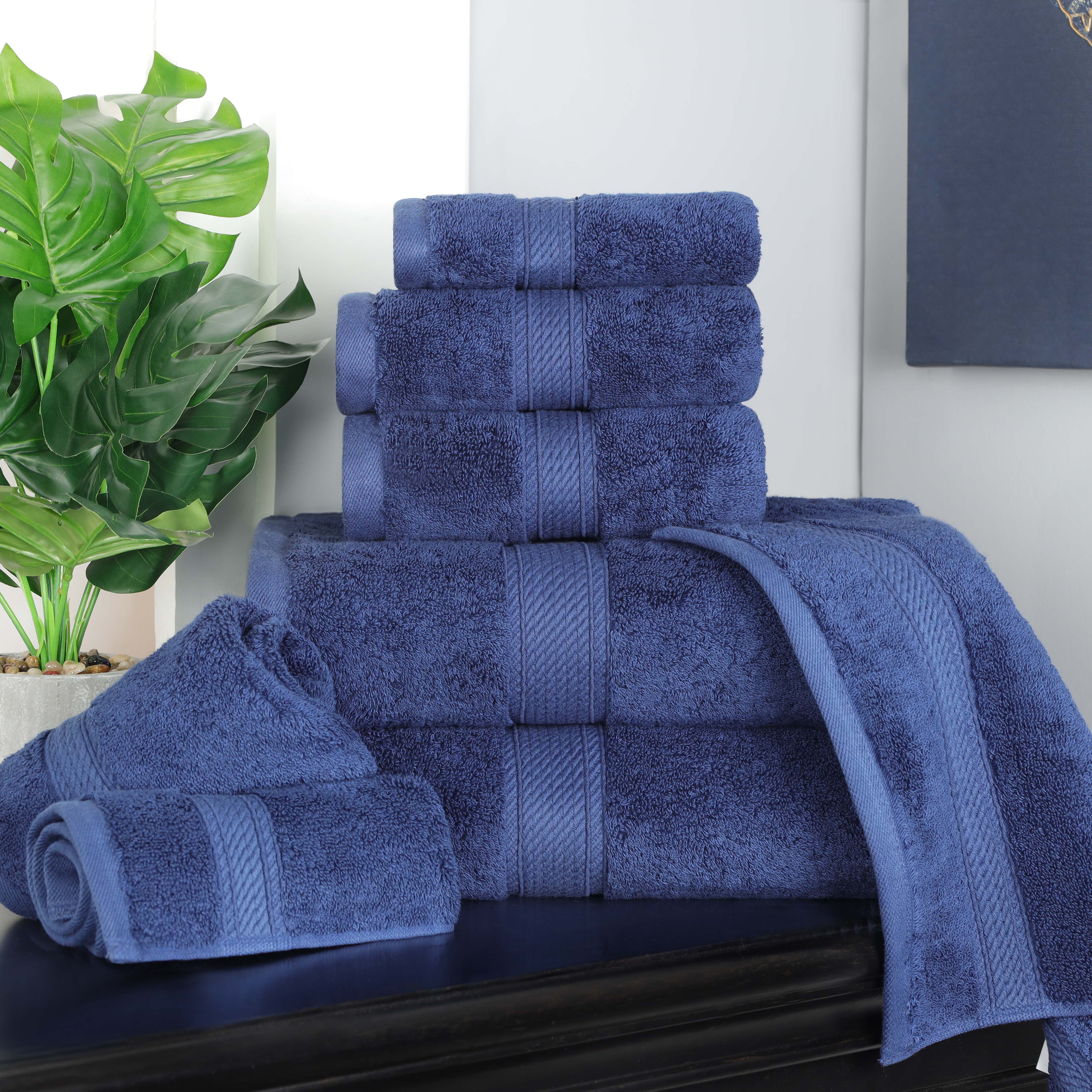 Madison Egyptian Cotton Plush Heavyweight 8 Piece Towel Set - Egyptian Cotton Towel Set by Superior Brand