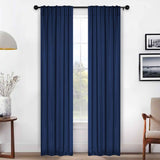 Solid Room Darkening Blackout Curtain Panels, Back Tabs, Set of 2 - Blackout Curtains by Superior