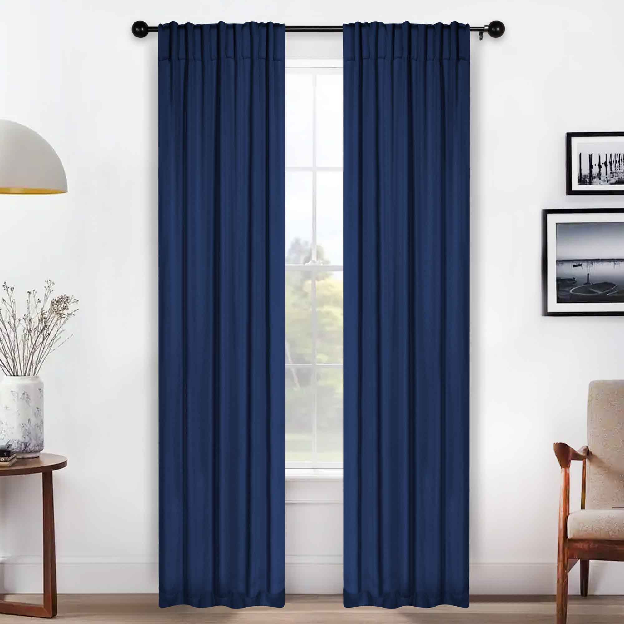Solid Room Darkening Blackout Curtain Panels, Back Tabs, Set of 2 - Blackout Curtains by Superior Brand