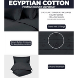 Egyptian Cotton 400 Thread Count Solid Luxury Duvet Cover Set - Egyptian Cotton Duvet Cover Set by Superior Brand