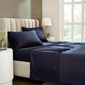 Superior Egyptian Cotton 700 Thread Count 2 Piece Pillowcase Set - Navy Blue