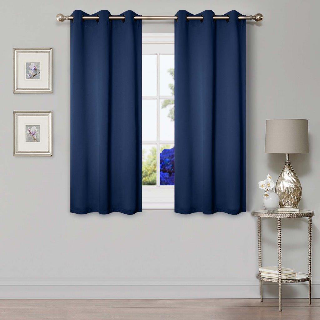Solid Machine Washable Room Darkening Blackout Curtain 42 Inches - Blackout Curtains by Superior