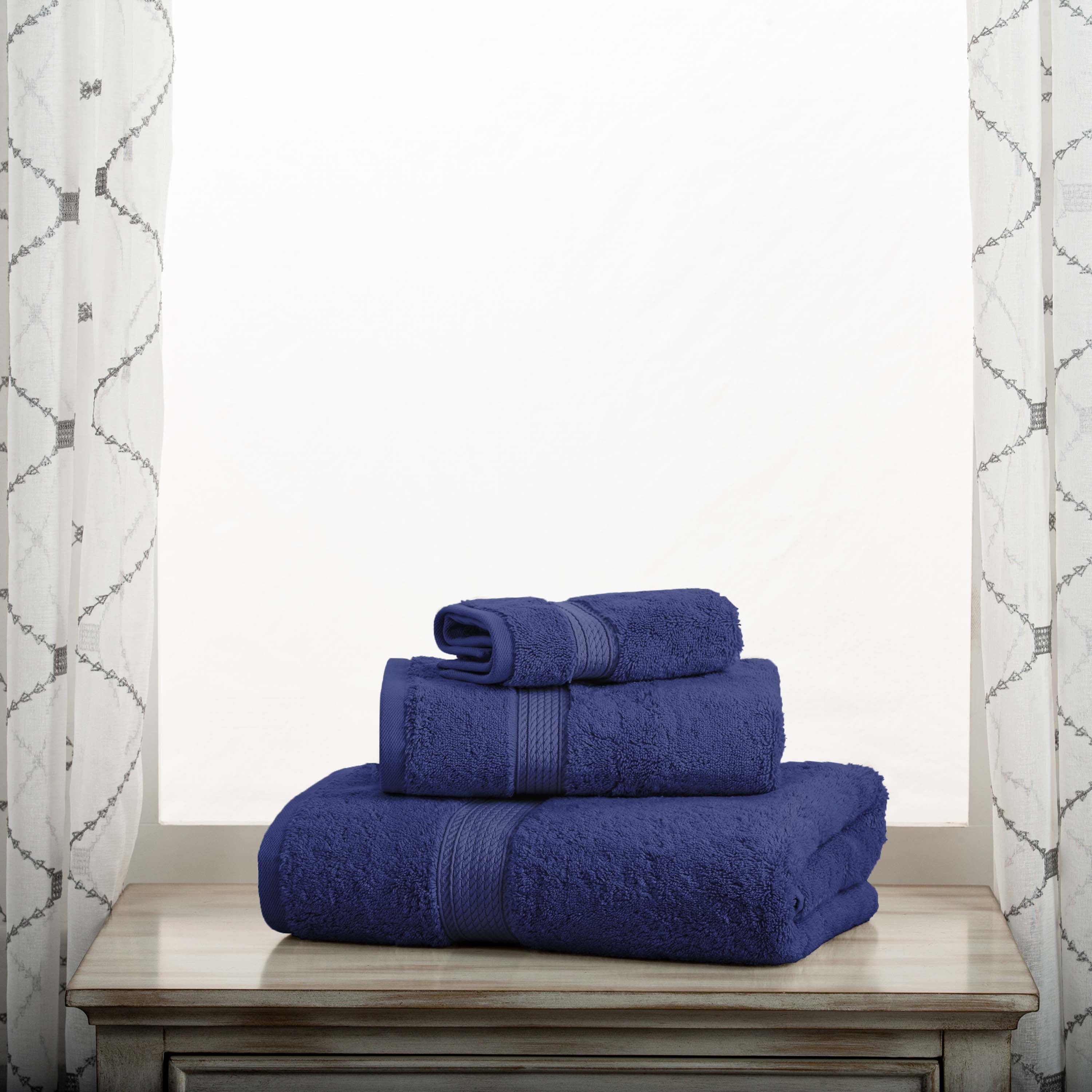 Egyptian Cotton Madison Plush Towel Set 3 Piece - Egyptian Cotton Towel Set by Superior Brand