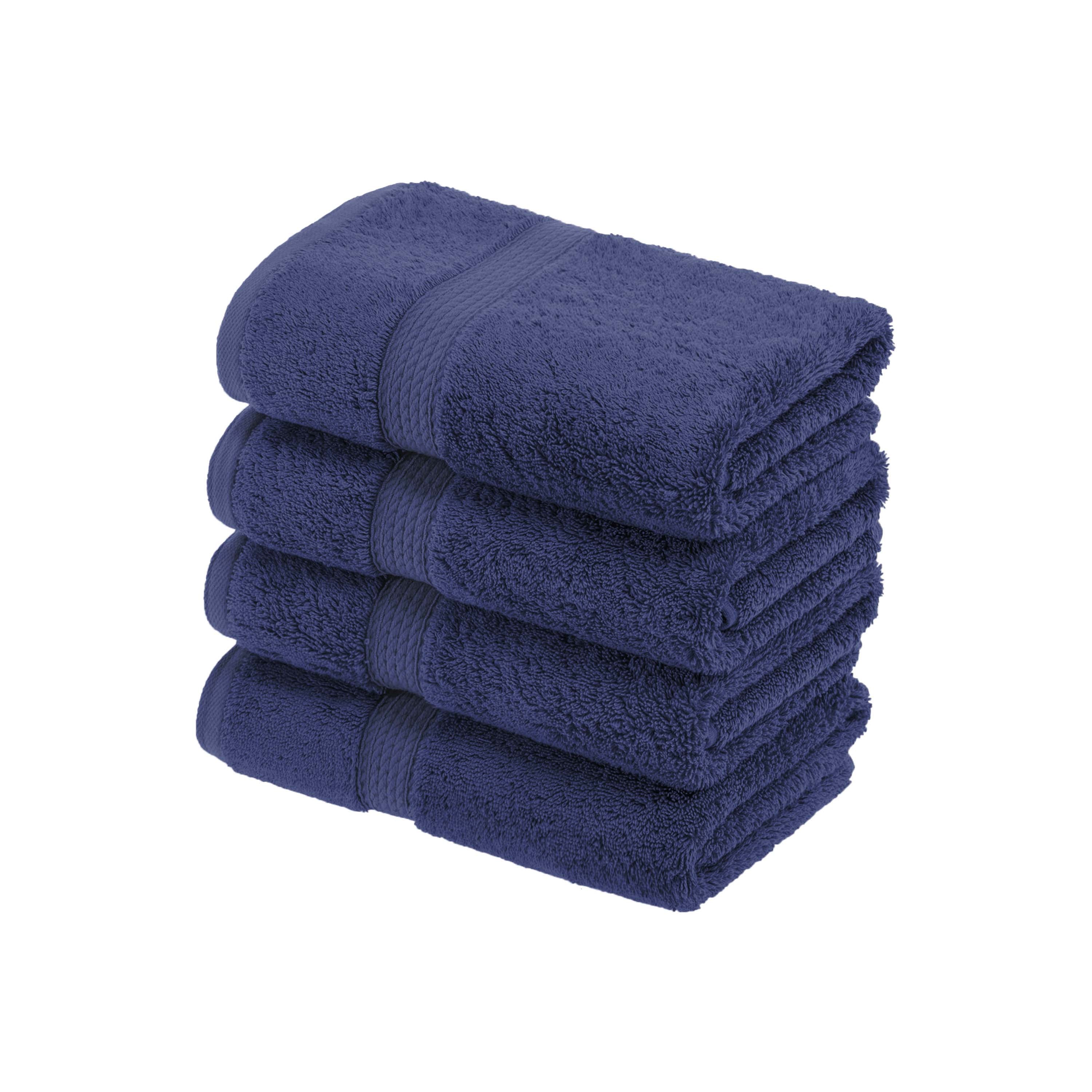 Madison Egyptian Cotton Pile Plush Heavyweight Hand Towel Set of 4 - Egyptian Cotton Hand Towel by Superior