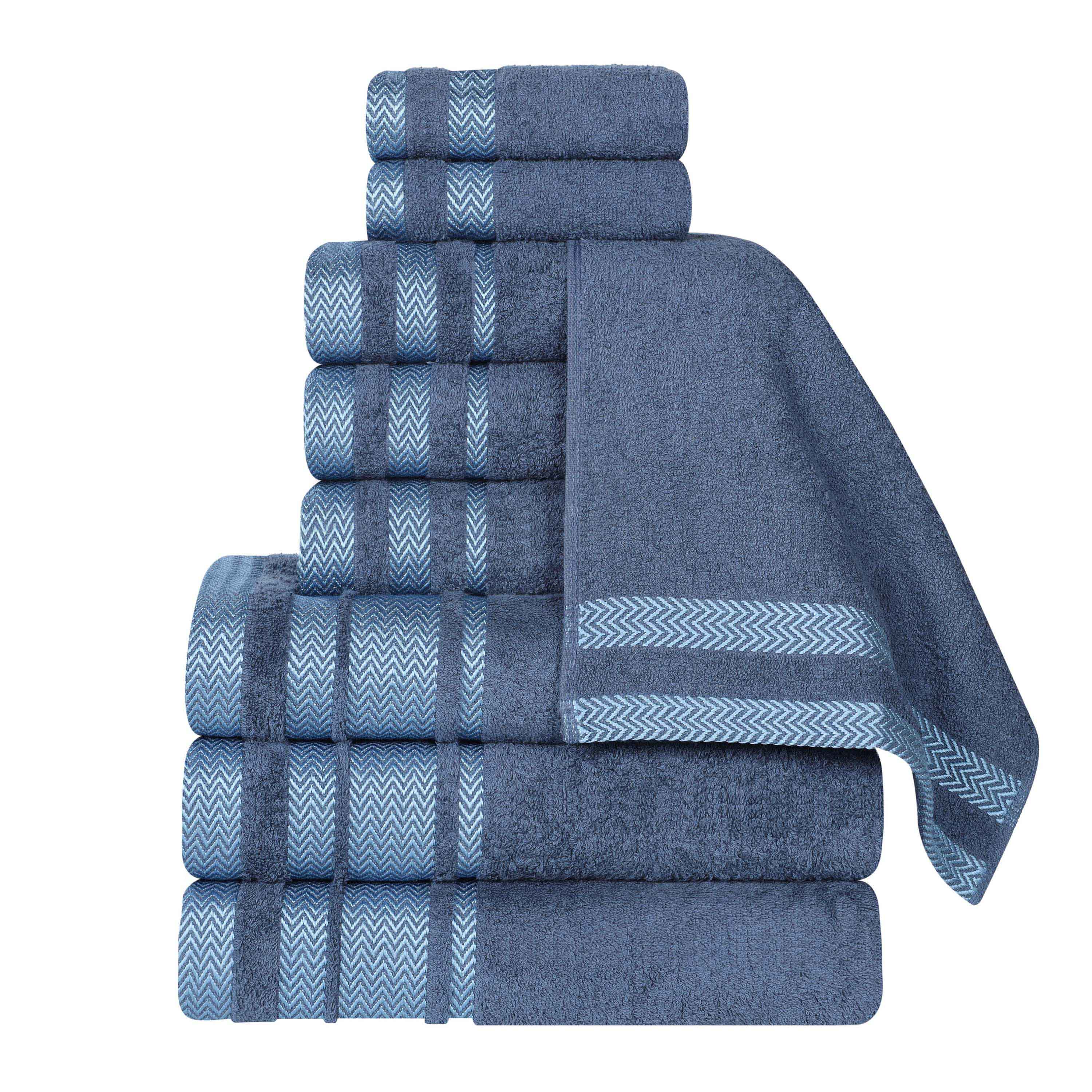 Hays Cotton Medium Weight 9 Piece Assorted Bathroom Towel Set - Towel Set by Superior Brand