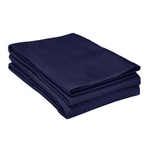 Cotton Flannel 2 Piece Pillowcase Set - NavyBlue