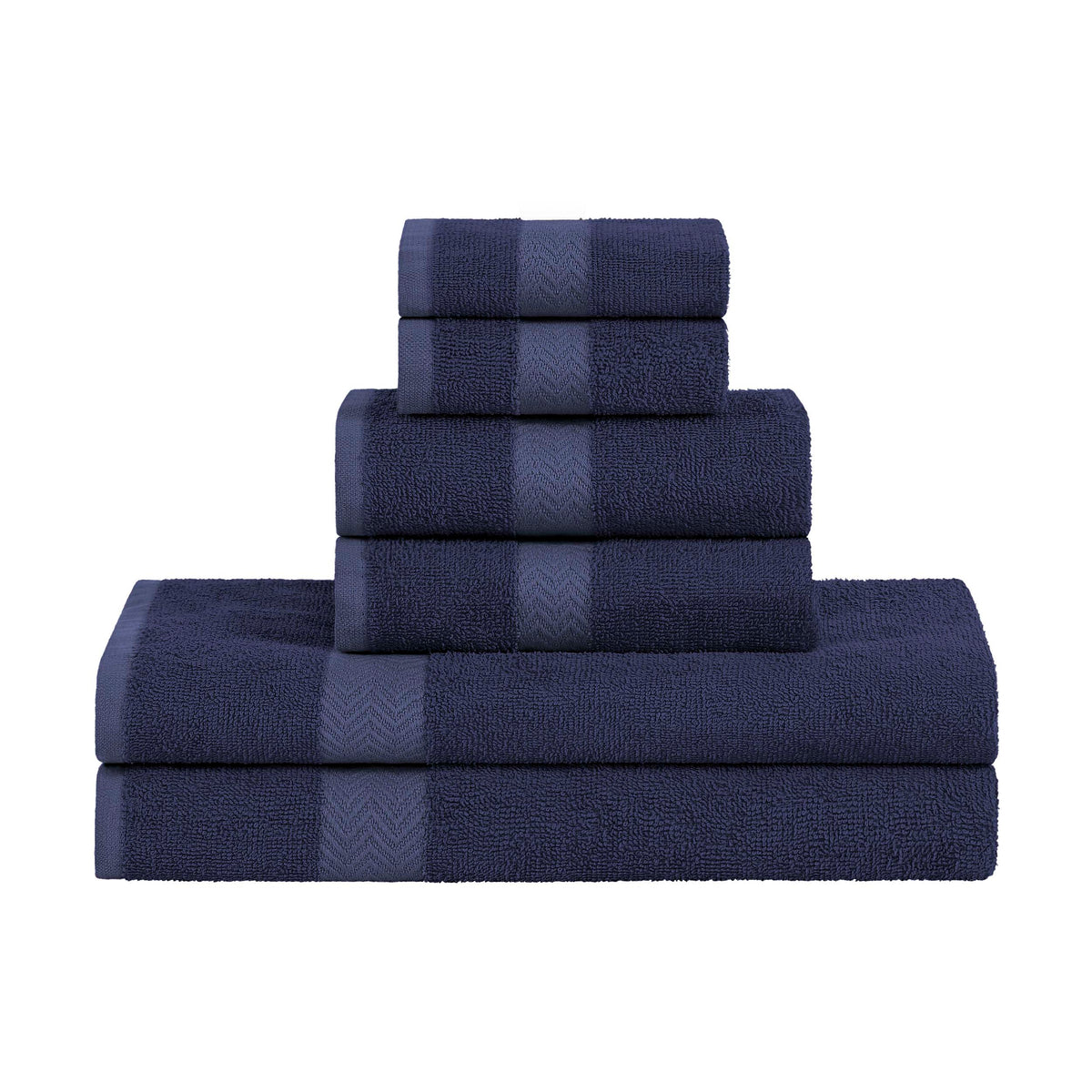 6 Piece Cotton Eco-Friendly Soft Absorbent Towel Set
