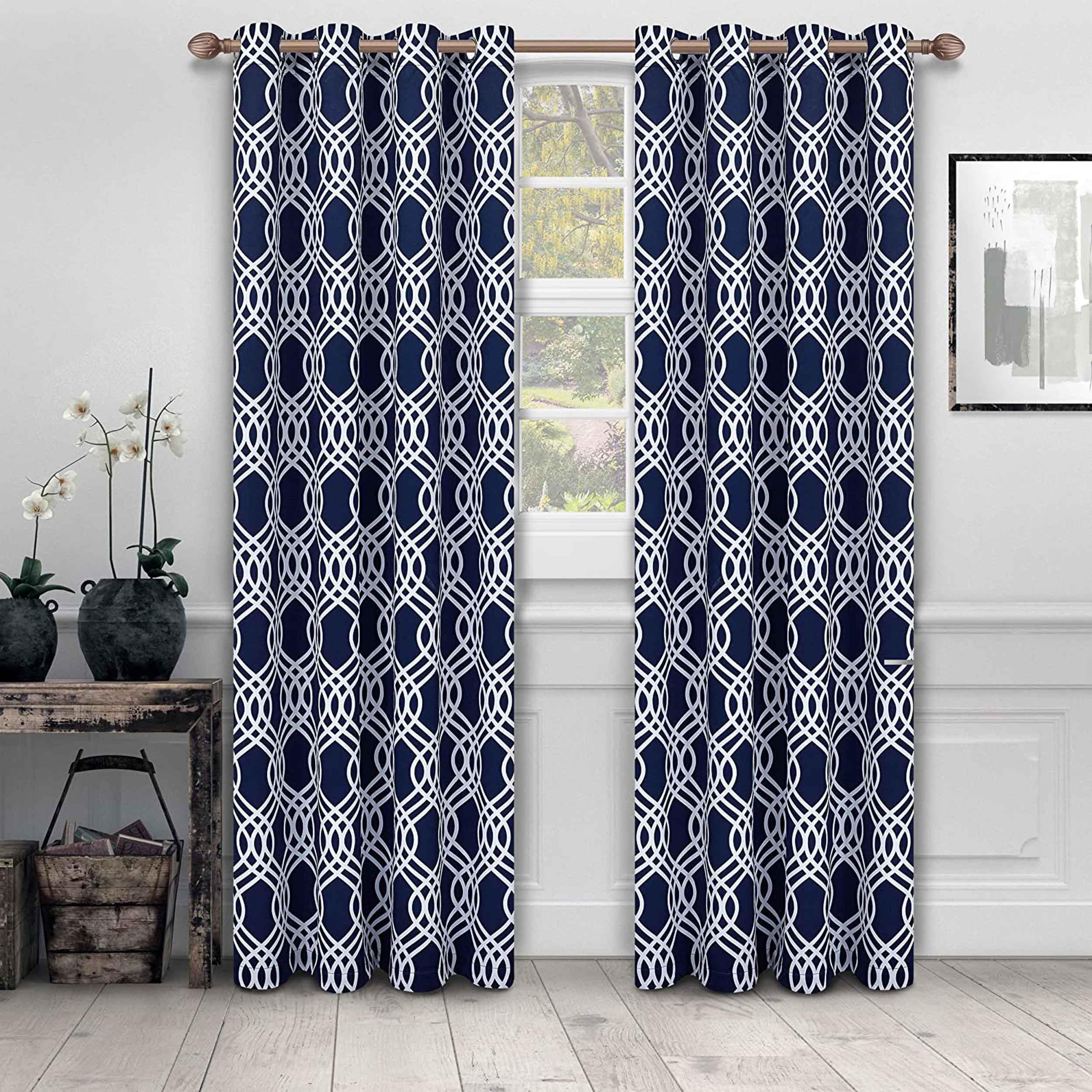 Ribbon Machine Washable Room Darkening Blackout Curtain Set - Blackout Curtains by Superior