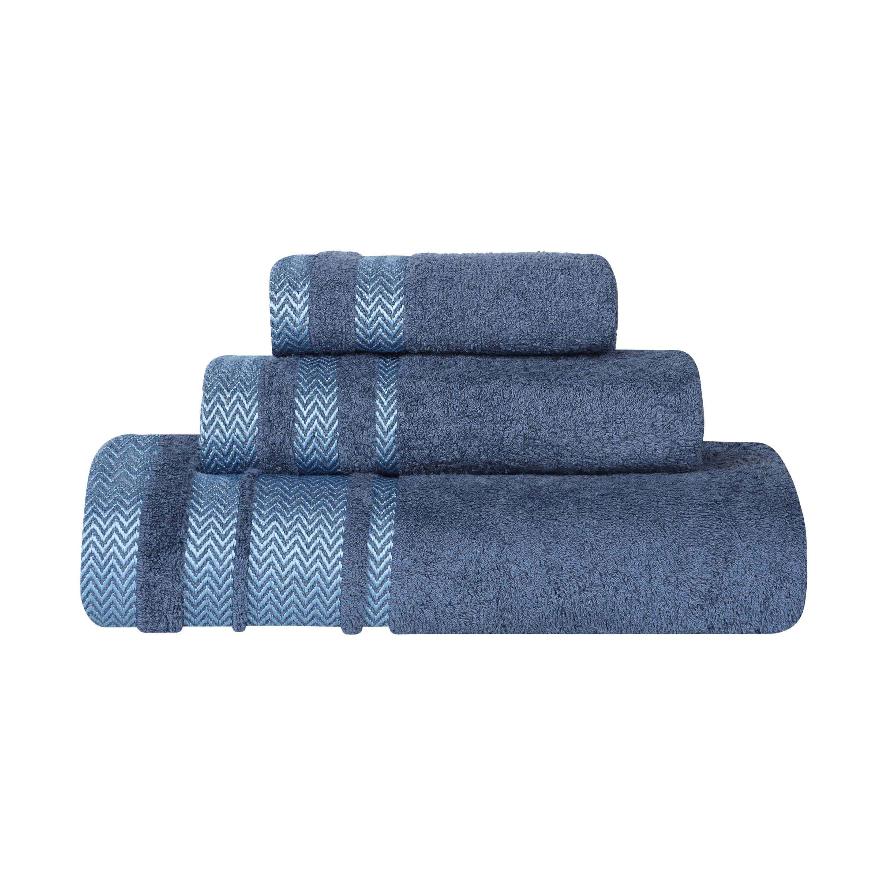 Hays Cotton Medium Weight 3 Piece Assorted Bathroom Towel Set - Towel Set by Superior Brand