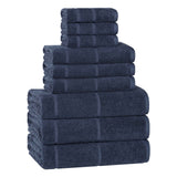 Mile Smart Twist Viscose Cotton Blend Solid 9 Piece Towel Set - Towel Set by Superior Brand