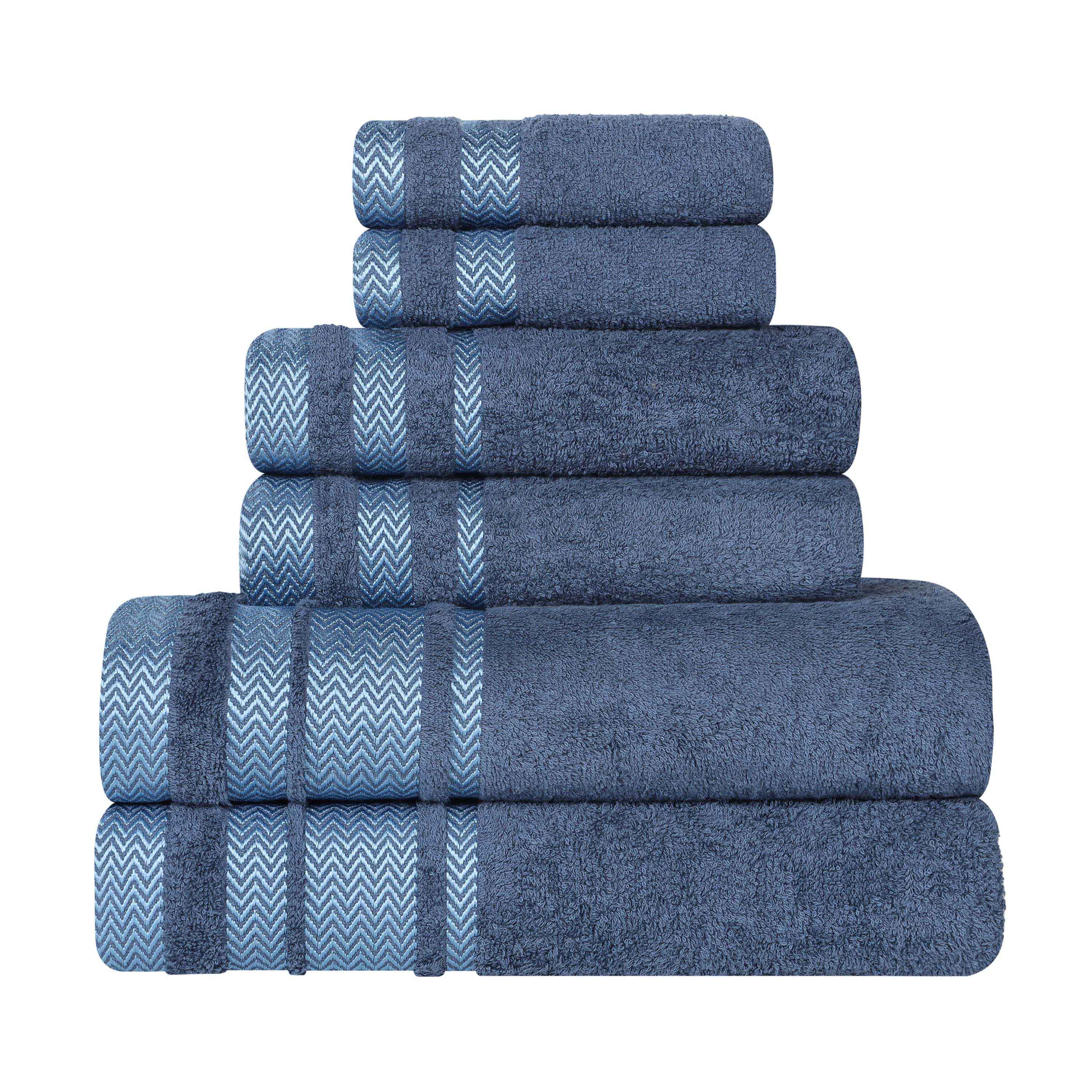 Hays Cotton Medium Weight 6 Piece Assorted Bathroom Towel Set - Towel Set by Superior Brand