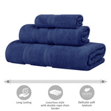 Smart Dry Zero Twist Cotton Medium Weight 3 Piece Assorted Towel Set - Towel Set by Superior Brand
