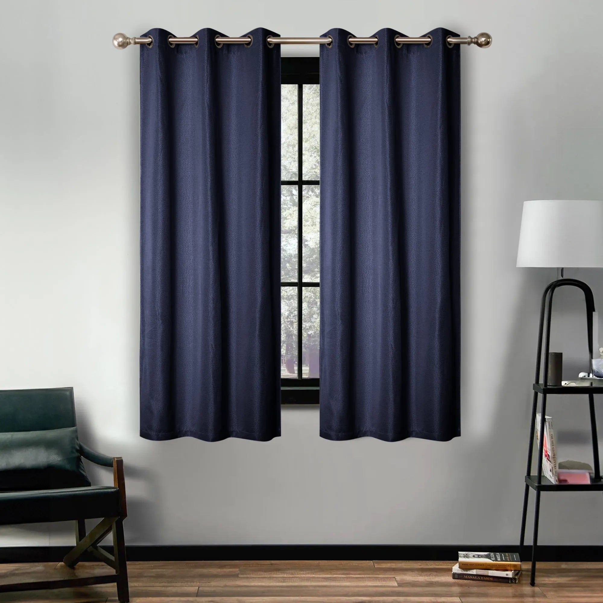 Linen Pattern Washable Room Darkening Blackout Curtains, Set of 2 - Blackout Curtains by Superior Brand